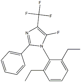 2-Phenyl-4-(trifluoromethyl)-5-fluoro-1-(2,6-diethylphenyl)-1H-imidazole 结构式