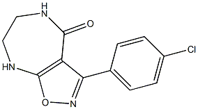 3-(4-Chlorophenyl)-5,6,7,8-tetrahydro-4H-isoxazolo[5,4-e][1,4]diazepin-4-one 结构式