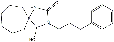 3-(3-Phenylpropyl)-4-hydroxy-2-oxo-1,3-diazaspiro[4.6]undecane 结构式
