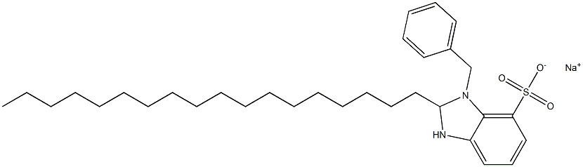 1-Benzyl-2,3-dihydro-2-octadecyl-1H-benzimidazole-7-sulfonic acid sodium salt 结构式