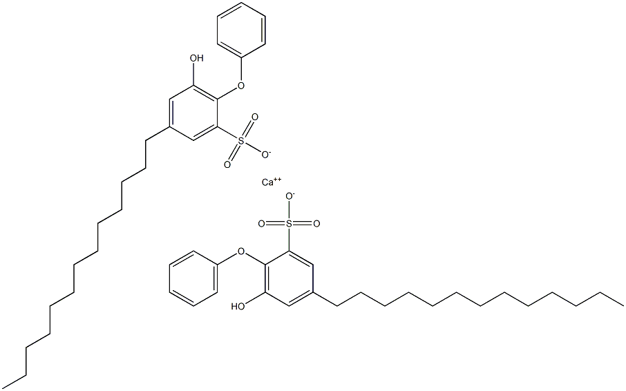 Bis(6-hydroxy-4-tridecyl[oxybisbenzene]-2-sulfonic acid)calcium salt 结构式