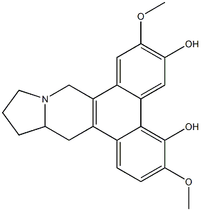 3,7-Dimethoxy-4,6-dihydroxy-9,11,12,13,13a,14-hexahydrodibenzo[f,h]pyrrolo[1,2-b]isoquinoline 结构式