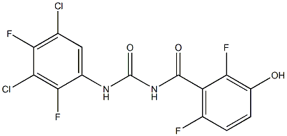 1-(3,5-Dichloro-2,4-difluorophenyl)-3-(2,6-difluoro-3-hydroxybenzoyl)urea 结构式