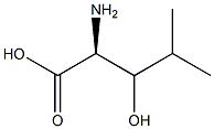 (2S)-3-Hydroxy-2-amino-4-methylpentanoic acid 结构式