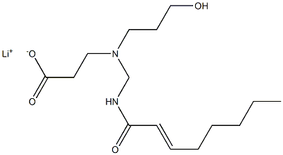 3-[N-(3-Hydroxypropyl)-N-(2-octenoylaminomethyl)amino]propionic acid lithium salt 结构式