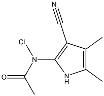 2-(Chloroacetylamino)-4,5-dimethyl-1H-pyrrole-3-carbonitrile 结构式
