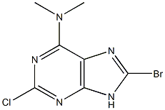 8-Bromo-2-chloro-6-dimethylamino-9H-purine 结构式