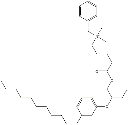 N,N-Dimethyl-N-benzyl-N-[4-[[2-(3-undecylphenyloxy)butyl]oxycarbonyl]butyl]aminium 结构式