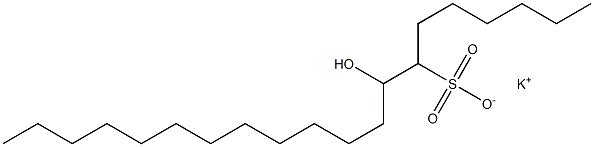 8-Hydroxyicosane-7-sulfonic acid potassium salt 结构式