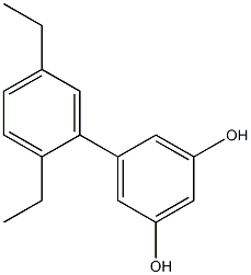 5-(2,5-Diethylphenyl)benzene-1,3-diol 结构式