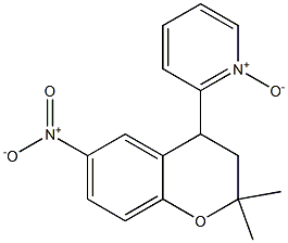 2-[(2,2-Dimethyl-6-nitro-3,4-dihydro-2H-1-benzopyran)-4-yl]pyridine 1-oxide 结构式