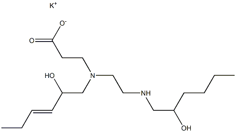 3-[N-(2-Hydroxy-3-hexenyl)-N-[2-(2-hydroxyhexylamino)ethyl]amino]propionic acid potassium salt 结构式