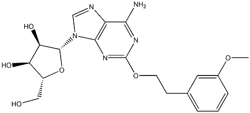 2-[2-(3-Methoxyphenyl)ethoxy]adenosine 结构式