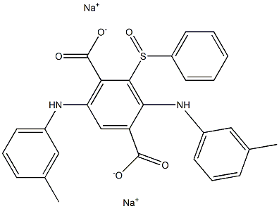 2-(Phenylsulfinyl)-3,6-di(m-toluidino)terephthalic acid disodium salt 结构式