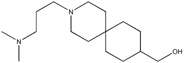 3-[3-(Dimethylamino)propyl]-3-azaspiro[5.5]undecane-9-methanol 结构式