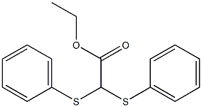 2,2-Bis(phenylthio)acetic acid ethyl ester 结构式