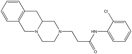 1,3,4,6,11,11a-Hexahydro-N-(2-chlorophenyl)-2H-pyrazino[1,2-b]isoquinoline-2-propanamide 结构式