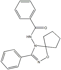 N-[3-(Phenyl)spiro[1,2,4-oxadiazole-5(4H),1'-cyclopentan]-4-yl]benzamide 结构式