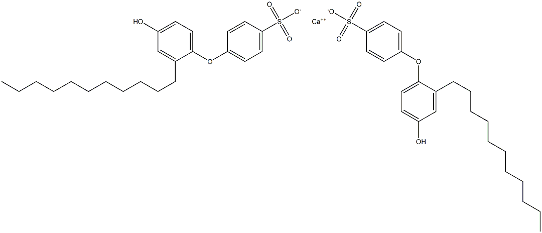 Bis(4'-hydroxy-2'-undecyl[oxybisbenzene]-4-sulfonic acid)calcium salt 结构式