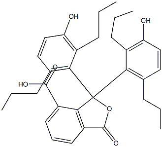 1,3-Dihydro-1,1-bis(3-hydroxy-2,6-dipropylphenyl)-3-oxoisobenzofuran-7-carboxylic acid 结构式