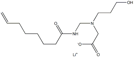 N-(3-Hydroxypropyl)-N-(7-octenoylaminomethyl)glycine lithium salt 结构式