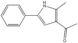 2-Methyl-3-acetyl-5-phenyl-1H-pyrrole 结构式