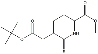 6-Methoxycarbonyl-2-thioxopiperidine-3-acetic acid tert-butyl ester 结构式