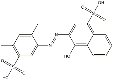 3-[(2,4-Dimethyl-5-sulfophenyl)azo]-4-hydroxy-1-naphthalenesulfonic acid 结构式
