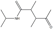 3,4-Dimethyl-2-[isopropylamino]-1-hexen-5-one 结构式