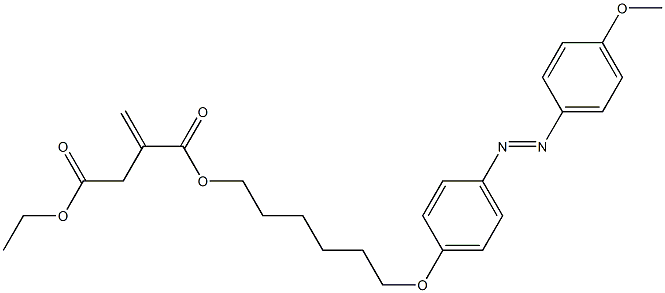 2-Methylenesuccinic acid 4-ethyl 1-[6-[4-(4-methoxyphenylazo)phenoxy]hexyl] ester 结构式