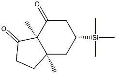 (1S,4R,6R)-1,6-Dimethyl-4-trimethylsilylbicyclo[4.3.0]nonane-2,9-dione 结构式