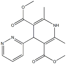 1,4-Dihydro-2,6-dimethyl-4-(3-pyridazinyl)pyridine-3,5-dicarboxylic acid dimethyl ester 结构式