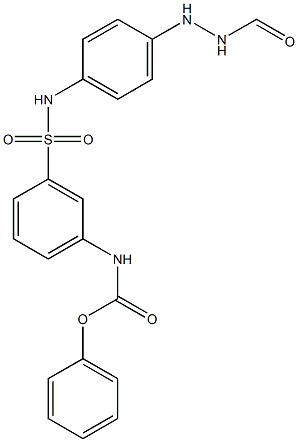 N-[3-[4-(2-Formylhydrazino)anilinosulfonyl]phenyl]carbamic acid phenyl ester 结构式