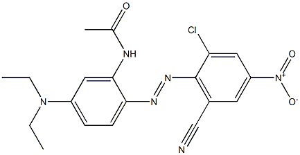 2'-[(2-Chloro-6-cyano-4-nitrophenyl)azo]-5'-(diethylamino)acetanilide 结构式