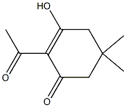 2-Acetyl-3-hydroxy-5,5-dimethyl-2-cyclohexene-1-one 结构式