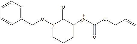 (3R)-1-Benzyloxy-3-(allyloxycarbonylamino)piperidin-2-one 结构式