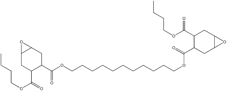 Bis[2-(butoxycarbonyl)-4,5-epoxy-1-cyclohexanecarboxylic acid]1,11-undecanediyl ester 结构式