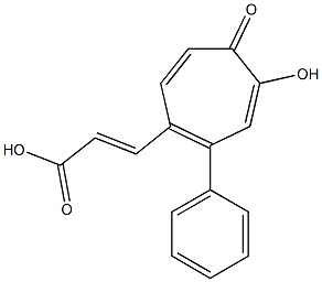 3-(4-Phenyl-2-hydroxy-1-oxocyclohepta-2,4,6-trien-5-yl)acrylic acid 结构式