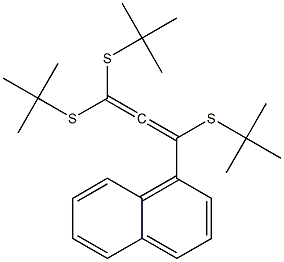 1-(1-Naphtyl)-1,3,3-tris(tert-butylthio)propadiene 结构式