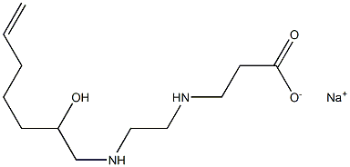 3-[N-[2-[N-(2-Hydroxy-6-heptenyl)amino]ethyl]amino]propionic acid sodium salt 结构式