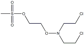 2-[[Bis(2-chloroethyl)amino]oxy]ethanol methanesulfonate 结构式