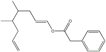 Phenylacetic acid 4,5-dimethyl-1,7-octadienyl ester 结构式