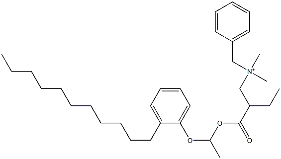 N,N-Dimethyl-N-benzyl-N-[2-[[1-(2-undecylphenyloxy)ethyl]oxycarbonyl]butyl]aminium 结构式