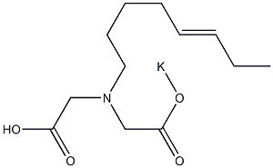 N-[[(Potassiooxy)carbonyl]methyl]-N-(5-octenyl)glycine 结构式