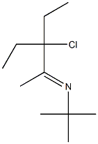 N-(tert-Butyl)-N-(3-chloro-3-ethylpentan-2-ylidene)amine 结构式