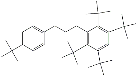 1-(2,3,5,6-Tetra-tert-butylphenyl)-3-(4-tert-butylphenyl)propane 结构式