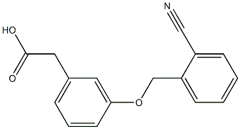 m-(o-Cyanobenzyloxy)phenylacetic acid 结构式