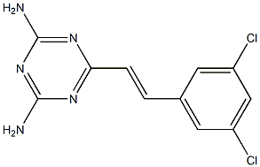 6-[3,5-Dichlorostyryl]-1,3,5-triazine-2,4-diamine 结构式
