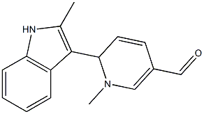 1,2-Dihydro-1-methyl-2-(2-methyl-1H-indol-3-yl)pyridine-5-carbaldehyde 结构式