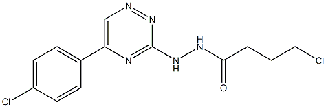 4-Chlorobutyric acid 2-[5-(4-chlorophenyl)-1,2,4-triazin-3-yl] hydrazide 结构式